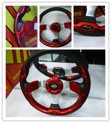 Free Shipping 330mm MOMO PU Steering Wheel(China (Mainland))