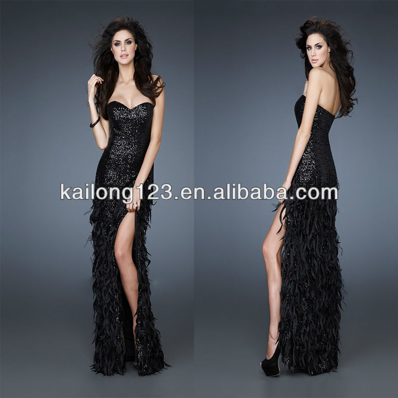 Long Sparkly Black Prom Dresses