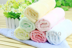 Free Shipping 10pcs/lot 100% Bamboo Fiber Material 28*50cm Washcloth Face Towel,Children Wash Towel(China (Mainland))