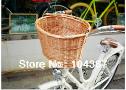 NEW BICYCLE BIKE WILLOW WICKER BASKET CLASSIC Style ( No cover )(China (Mainland))