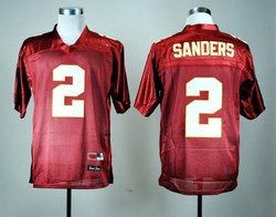 Florida State Seminoles #2 Deion Sanders Red Throwback NCAA Football Jersey Free Shipping Stitched Numbers(China (Mainland))