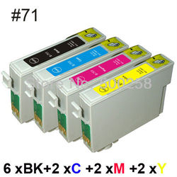 12 ink cartridge Compatible for epson Printer Stylus D78 D92 DX4000 DX4400 SX100 SX200 T0711-T0714 71(China (Mainland))
