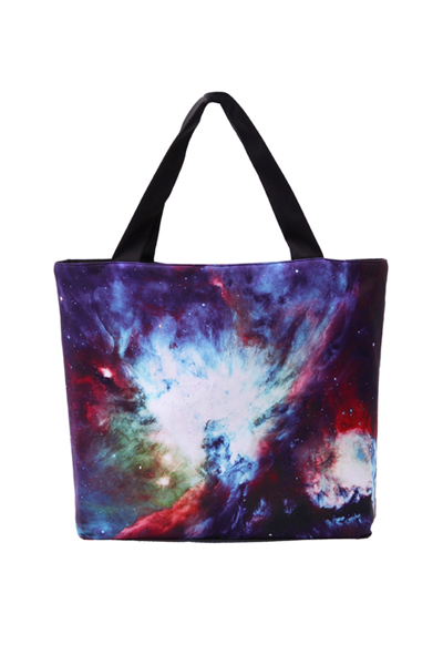 Wholesale Newest Fashion Galaxy Custom Printed Women Ladies Shoulder Bag 7001 Free Shipping(China (Mainland))