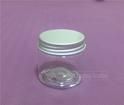50ml Plastic Cosmetics Bottle,Pet Transparent Jar Bottle with Aluminium Cap,Cream Bottle(China (Mainland))