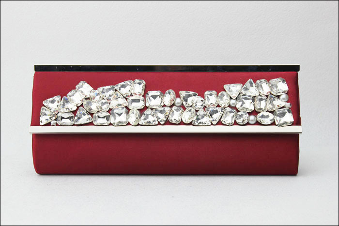 fashion rhinestone day clutch women bridal bag evening bag banquet bag red marry bags