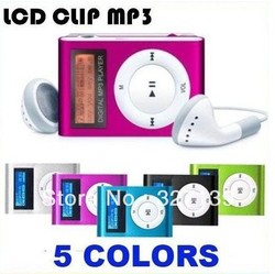 New LCD Mini Metal Clip MP3 Player with screen For 1G-8G TF Card(China (Mainland))