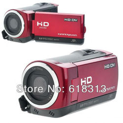 5MP Digital Video Camcorder w/ 4X Digital Zoom/White LED Light/AV-Out/SD - Red (2.4" LTPS LCD)(China (Mainland))