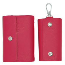 Free shipping 2013 2pcs/set women & men genuine leather cowhide card holder & key wallet