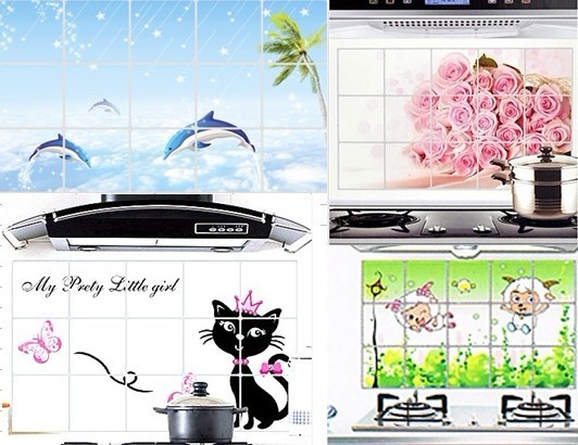 New arrival 50 quality aluminum waterproof oil wall stickers(China (Mainland))