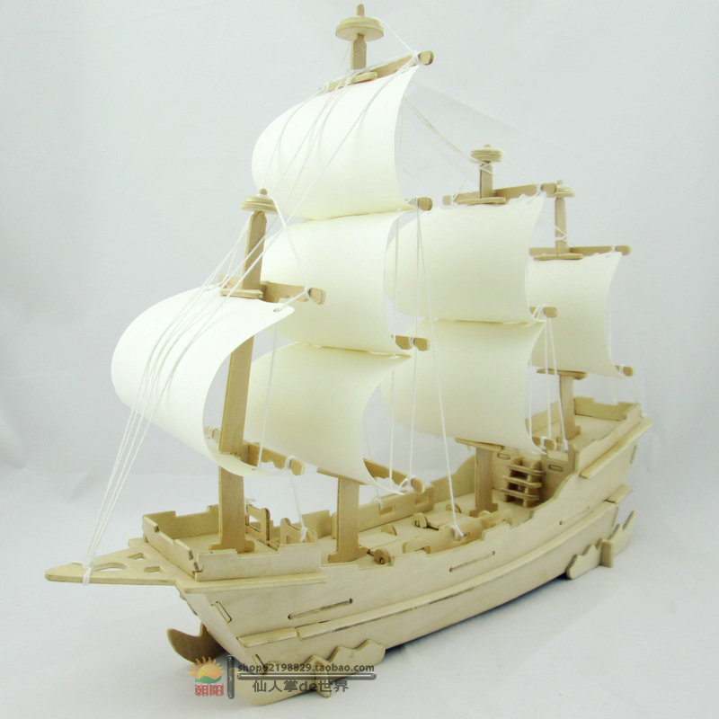 Puzzle en bois 3d navire. bricolage. modèle trois- dimensionnelleprix 