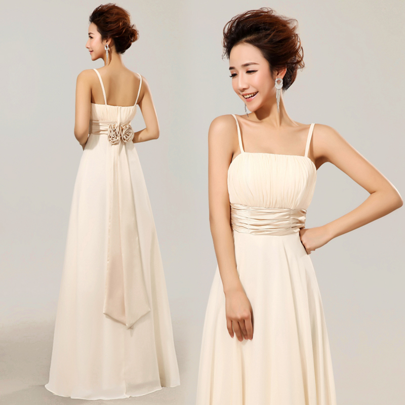 Toast the bride formal dress bridesmaid dress costume spaghetti strap sister dress long design bridesmaid dress