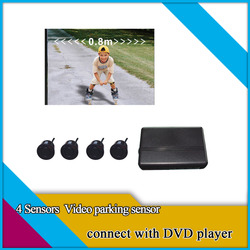 video parking sensor can be connected with car DVD player,rear view monitor,4 sensors,parking sensor for car dvd(China (Mainland))