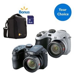 GE X500 16MP UltraZoom Digital Camera w/ 15X Optical Zoom Value Bundle with 8GB SD Card and Case(China (Mainland))