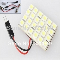 Free shipping T10 BA9S Festoon 3 Adapters 24 SMD 5050 white Light 12V LED reading Panel Car interior Dome light(China (Mainland))