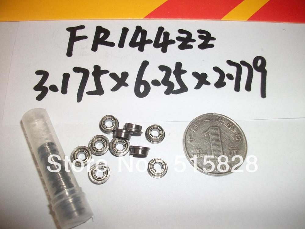 Factory direct sale FR144ZZ size 3.175*6.35*2.779mm flange Ball Bearings RC Models(China (Mainland))