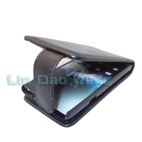 Black Leather Case Cover Pouch + LCD Film For Sony Xperia miro ST23i,Sony ST23a