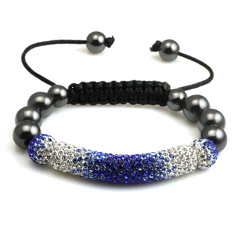 Premium Quality Shamballa Charm Long Crystals bracelets Balls vantage Jewelry Gradient Blue (Yz8822)(China (Mainland))