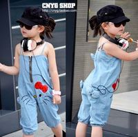 5 pcs/lots 2013 Best Selling Children Kids Clothing Girs Suspender Children Kids Overalls Hello Kitty AA5187
