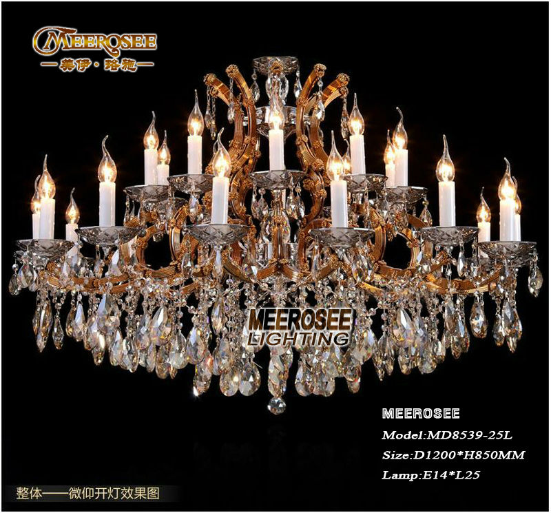 Classical style lighting collection crystal chandelier free shipping MD8539-L25(China (Mainland))