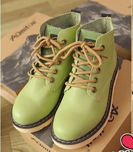 Fashion boots vintage genuine leather big head boots fresh leather women’s casual shoes lovers sport shoes outdoor shoes