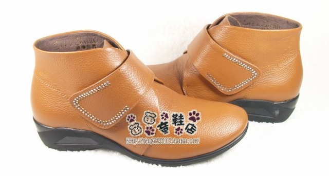 Fashion classic winter rhinestone wedges genuine leather boots high heeled shoes women boots snow boots cotton
