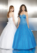 Heavy Shiny Beads Overlay Tulle Bandage Style Pretty Quinceanera Dresses