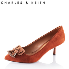 free shipping new arrival velvet tassel pointed toe high-heeled shoes ck1-60300489