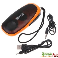 Free shipping Portable Speaker with Micro SD TF slot USB Mini Speaker Music MP3 Player FM Radio sound box(China (Mainland))