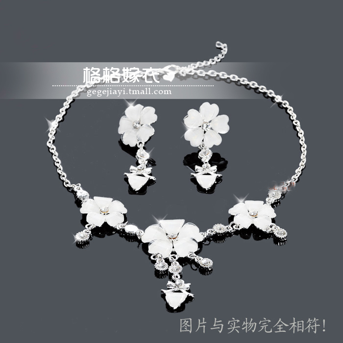 Bridal necklace earrings 2 piece bridal necklace set the bride necklace accessories embellishment marriage accessories