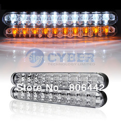 New 2x 30 LED AUTO DRL 5W White Car Daytime Running Lights/Fog Lamps Free Shipping TK0022(China (Mainland))