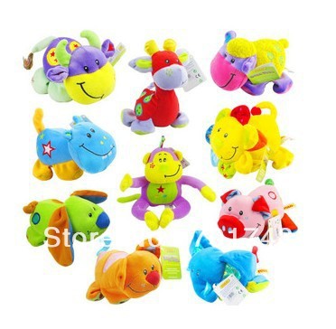 Top quality Tolo Educational Toys Soft Toys, Classics vocalization cloth Toys (10 kinds of animals) newborn children gift(China (Mainland))