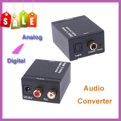 Audio converter Digital Optical Coax Toslink to Analog Audio Converter free shipping(China (Mainland))