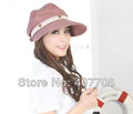 Free shipping! 2013 Fashion women sun hat two ways UV protection cap cotton summer hats wholesale HAT12