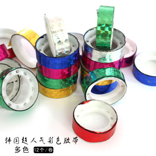 Tape stickers diy cartoon multicolour laser tape decoration tape 9742(China (Mainland))