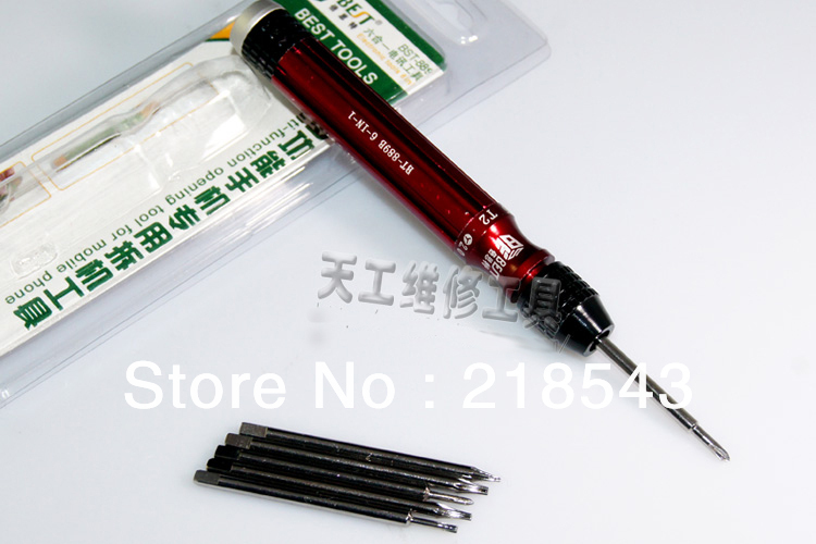 Free shipping high quality 6 in 1 Best precise mobile phone Screwdrivers tools kit set for