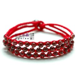 Offer red string natural garnet offer male female lovers bracelet(China (Mainland))