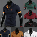 Free Shipping Men's Shirts Casual Slim Fit Stylish Short-Sleeve Shirt Cotton Mens T-shirt