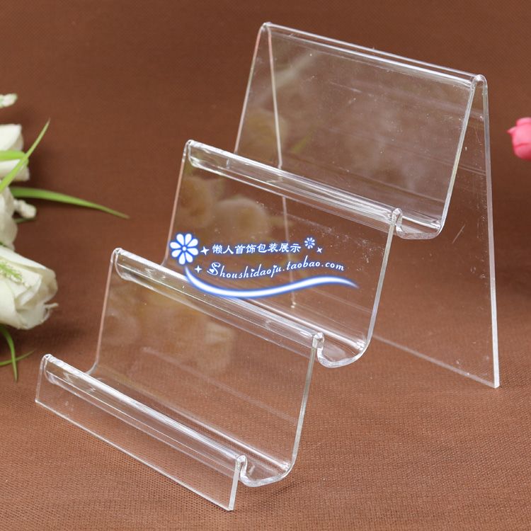 Thick acrylic 3mm 3 mobile phones product display rack accessories stacking shelf jewelry holder bags rack(China (Mainland))