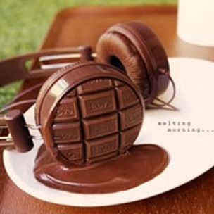 New arrival dark chocolate earphones headset earphones personalized christmas gift(China (Mainland))