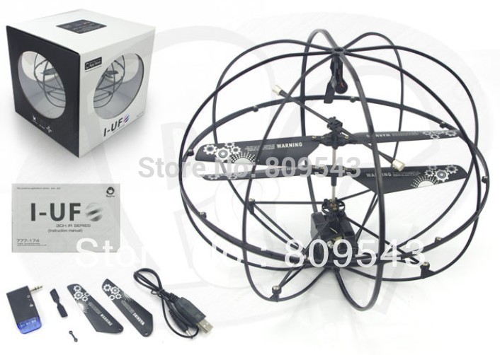 Free Shipping 777-286 3.5ch UFO Fly Ball RC I/R Remote Control Helicopter Toy Gyro For Children(China (Mainland))