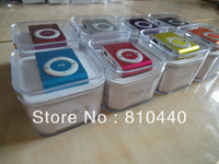 Free shipping! NEW MINI Clip MP3 Player with card slot Support 8GB- 2GB Micro TF card+usb cable+earphone in box
