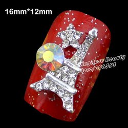 wholesale 30 Pcs 3D Alloy Nail Art Decoration Glitters Rhinestones DIY NAIL SUPPLIES JEWELRY free shipping rho13(China (Mainland))