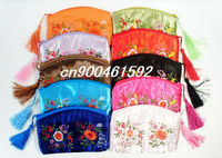Free Shipping! Lot of 60 pcs beautiful CHINA Embroidery SILK PURSE coin BAG Women Lady flower Wallet/Purse Handbag makeup bag