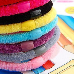 top quality cost price Candy color ultra elastic tousheng rubber band hair rope headband hair accessory b358 free shipping(China (Mainland))