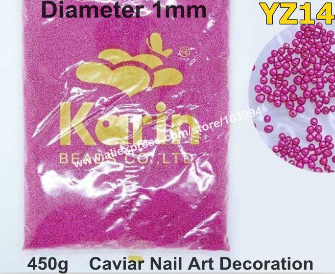Freeshipping 450g Caviar Nail Art Decoration Acrylic Decoration Tiny Circle Balls 3D Nail Art Caviar Fashion Salon Use YZ14(China (Mainland))
