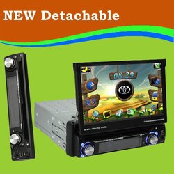 New 1 Din7 inch detachable panel car DVD car navigation video(China (Mainland))