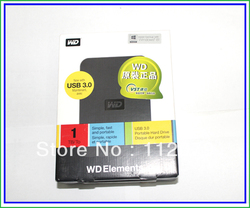 Free shipping New 2.5" Western Digital USB3.0 Elements SE 1TB/1000GB (WDBPCK0010BBK) External Hard Drive for PC,3 years warranty(China (Mainland))