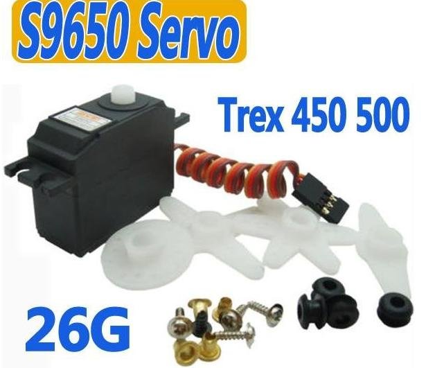 New arrival Christmas Promtion!!! hot sales s9650 sevo rc helicopter servo 26G mini servo for trex 500 Hot(China (Mainland))