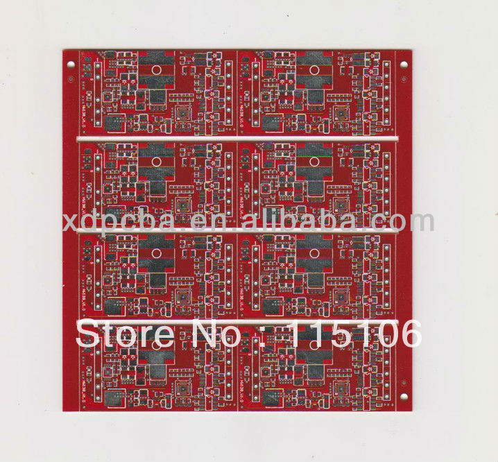 FR4 printed circuit board with red solder mask used for phone(China (Mainland))