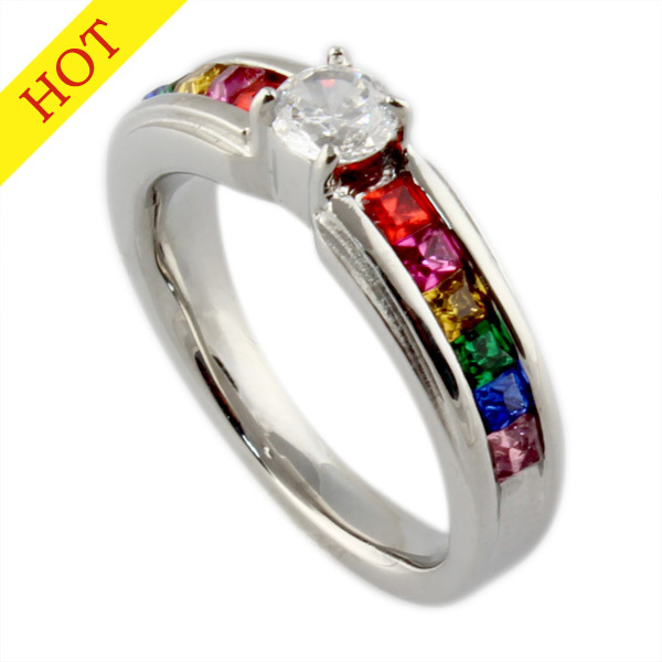 ... order is 10 (mix order) stainless steel ring with crysta rainbow ring